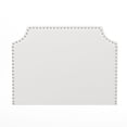thumbnail image 6 of Merrick Lane White Contoured Faux Leather Twin Headboard with Studded Upholstery, Dual Hanging Options, Charging Station with 2 Outlets, USB Port, USB-C Port, 6 of 12