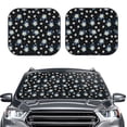 thumbnail image 2 of Goofa Daisies Flowers Pattern 2 Piece Car Windshield Sun Shade Foldable | Front Windshield Shade for Sun, Heat and UV Rays | Sunshade for Car Front Window-Medium, 2 of 7