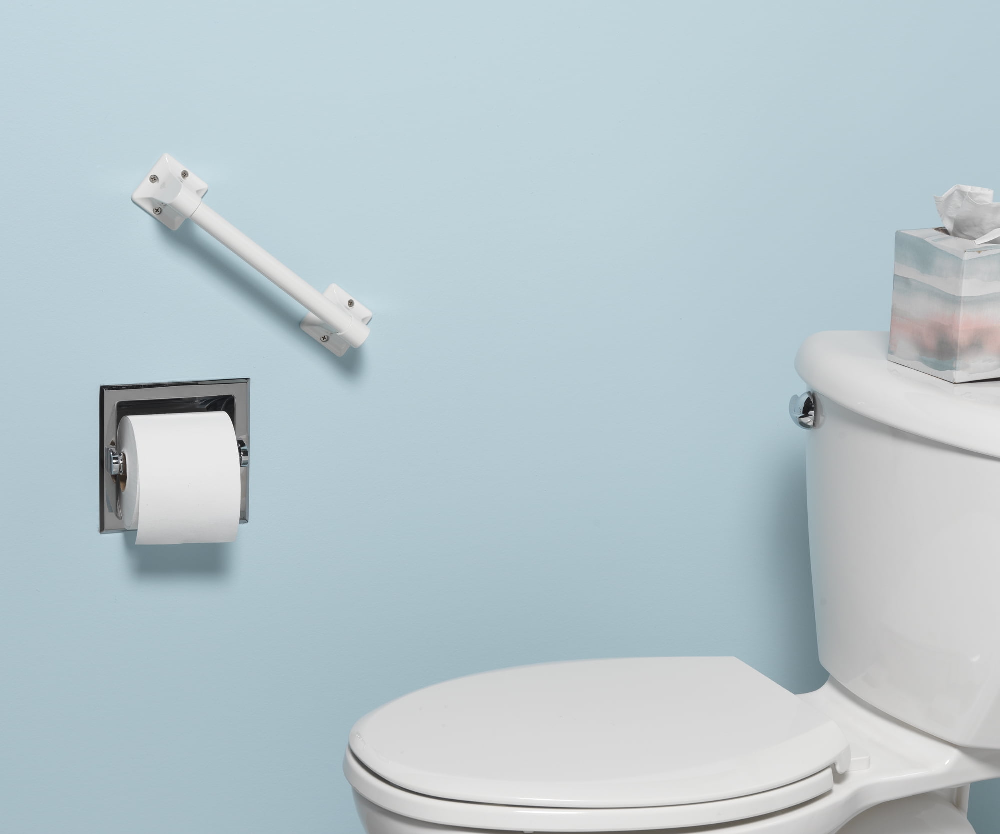 Mainstays 9" Assist Bar with 7/8" Diameter for Bathroom and Shower Installation, White