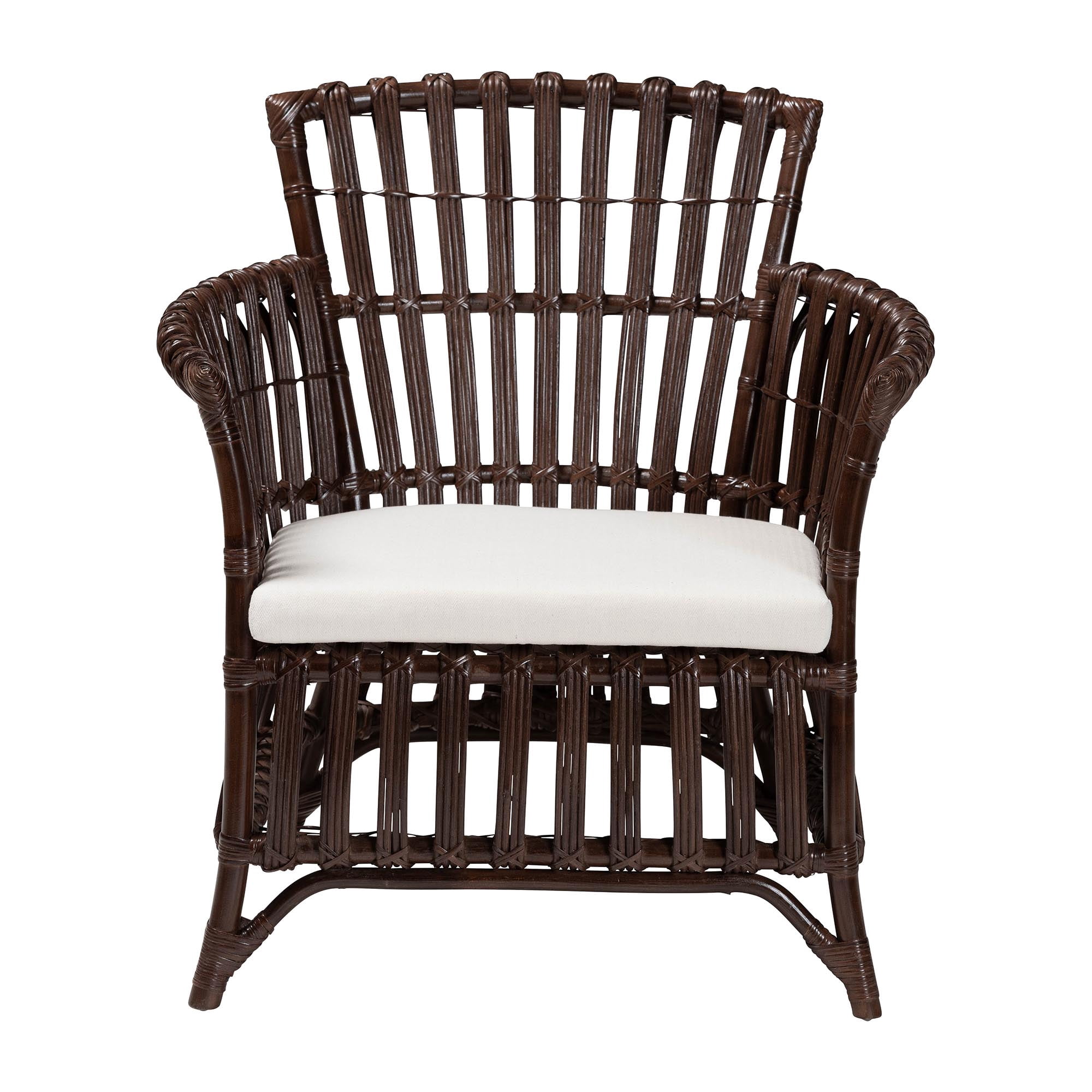 bali & pari Brooklyn Boho Arm Chair, Very Dark Brown