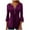 Dark Purple, variant on Ovticza Tunic Tops for Women Flowy Flare Elbow 3/4 Sleeve Tops Dressy Casual Pleated Henley V Neck Shirts Button Down Shirts Summer Solid Tunics Dark Purple 2XL