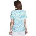 thumbnail image 2 of Alfred Dunner Womens Petite Pleated Crew Neck Paisley Top, 2 of 4