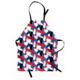 thumbnail image 1 of Abstract Apron Geometric Grunge Bold Stripes with Artistic Brushstrokes Motif, Unisex Kitchen Bib Apron with Adjustable Neck for Cooking Baking Gardening, Violet Blue White Red Black, by Ambesonne, 1 of 3