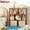 Vintage color, variant on YQ JENMW 7-Cube Bookcase, Freestanding Open Bookshelf Storage Organizer and Display Shelf for Living Room, Bedroom,Office,Retro