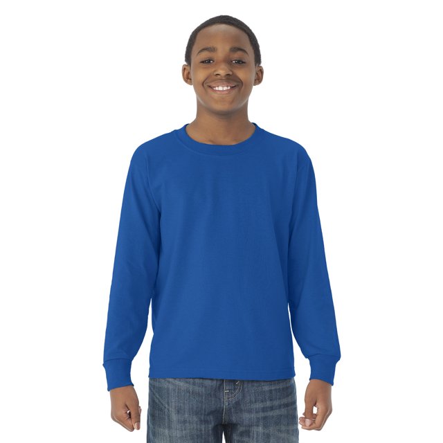 Jerzees T-Shirt à Manches Longues DRI-POWER Active pour Jeunes, S, Royal