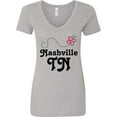 thumbnail image 3 of Inktastic Nashville Women's V-Neck T-Shirt, 3 of 5