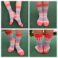 thumbnail image 4 of Coolmade 5Pack Womens Vintage Winter Soft Warm Thick Cold Knit Wool Crew Socks, Multicolor, free size, 4 of 6