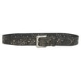 thumbnail image 2 of Snap On Vintage Cowhide Full Grain Leather Floral Rivet Perforated Casual Belt, 2 of 4