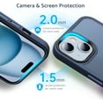 thumbnail image 4 of Designed for iPhone 15 Case, [Support Wireless Charging] Soft Silicone Slim Anti-Scratch Protective Phone Case Cover for iPhone 15 6.1 inch, Blue, 4 of 12