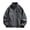 Dark Gray, variant on Mens Stand Collar PU Bomber Jacket Fashion Multi Zipper Pockets Windproof Ribbed Cuff Outerwear Streetwear Vacation Weekend Walking Lightweight Casual Outerwear for Men