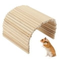 thumbnail image 4 of Wooden Ladder Bridge, Flexible Wood Hideout Rommy Entertainment Venue Bendable   For Ferrets For Rabbits 20x30cm / 7.9x11.8in, 4 of 8