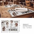 thumbnail image 3 of Placemats 1 Pack, Sweet Home Woven Placemat, Linen Place Mats for Kitchen/Dining Tables, Western Stars Bird Houses White Wood Plank Washable Table Mats for Party, 3 of 8