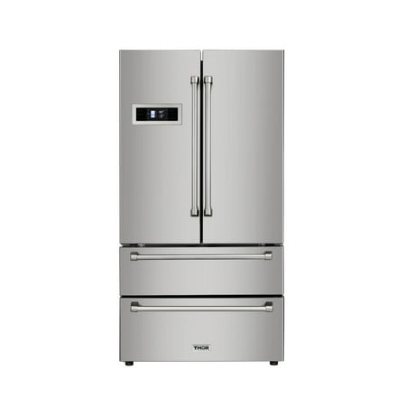 Thor Kitchen Hrf3601f 36  Wide 21 Cu. Ft. Capacity French Door Refrigerator - Stainless