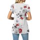thumbnail image 4 of Fiudx Liquidación de Ofertas Flash Moda Mujer Verano Casual Tops Cuello Alto Estampado Manga Corta -, 4 of 5