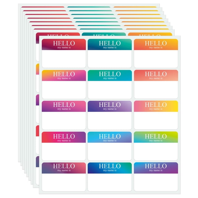Etiquetas adhesivas Joyberg Rainbow, 345 unidades, 15 colores (7,6 x 5 cm)
