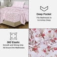 thumbnail image 7 of RUVANTI 100% Cotton Sheets – Queen Size Percale Bedding, Cooling & Breathable Floral Design, Durable with a Crisp, Soft & Comfortable Feel, 16" Deep Pocket, 4-Piece Set, Bouquet, 7 of 7