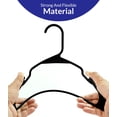 thumbnail image 2 of ROYALE 40 Pack Black Plastic Hangers for Clothes - Heavy Duty Plastic Clothes Hanger Ideal for Everyday Standard Use - Lightweight & Space Saving Notched Plastic Hangers -Slim & Sleek Shoulder Groove, 2 of 9