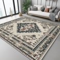 thumbnail image 2 of Washable Area Rugs Aesthetic 2 X 3 ft Area Rugs Tribal Style Pattern Non Slip Thin Indoor Entryway Rug Accent Floor Carpet for Bedroom Dining Living Room Kitchen Grey, 2 of 7