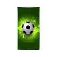 thumbnail image 2 of weibbin Beach Towel Soccer Print Microfiber Quick Dry Absorbent Bath Towel for Pool Beach 55x27 in, 2 of 6