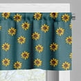 thumbnail image 3 of Ambesonne Sunflower Window Valance, Nature Style, 54" X 12", Dark Teal Yellow, 3 of 5