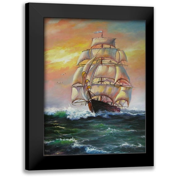 Cernov, Ivan 19x24 Black Modern Framed Museum Art Print Titled - Meeting with Dreams