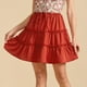 thumbnail image 2 of Falda midi de verano para mujer con lazo delantero, vuelo, volantes y estampado floral, 2 of 7