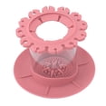 thumbnail image 2 of Limpiador de brochas de maquillaje redondo desmontable, tabla de fregar, tapete de limpieza multifuncional para el hogar y el dormitorio, color rosa, 2 of 14