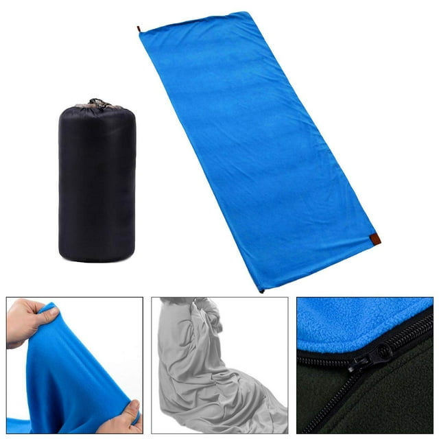 tredstone Doublure de Sac de Couchage en Molleton Doux Affaires Randonnée Thermique Couverture de Camping Bleu