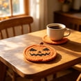 thumbnail image 6 of Halloween Table Mat Macrame Pumpkin Trivet Heat Resistant Absorbent Cotton Cup Pad for Fall Thanksgiving Coffee Table Decor by MPOISVA, 6 of 6