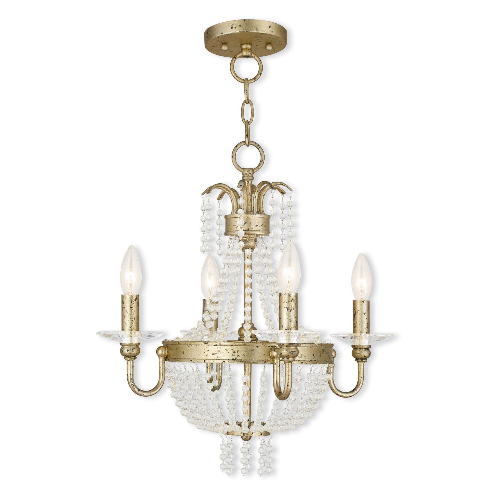 Livex Lighting Valentina 4 Light Convertible Mini Chandelier/Ceiling