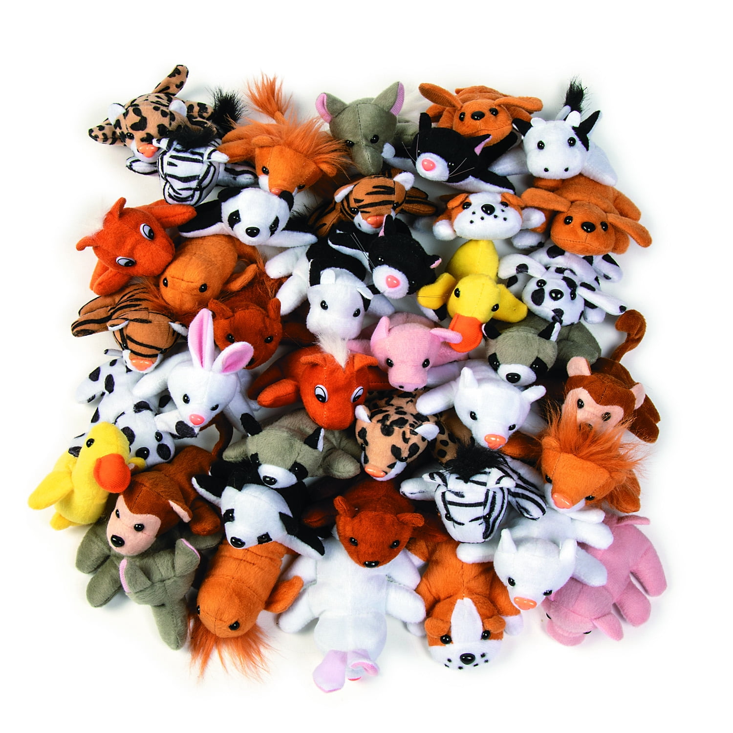 Mini Plush Animal Assortment (50Pc) Toys 50 Pieces
