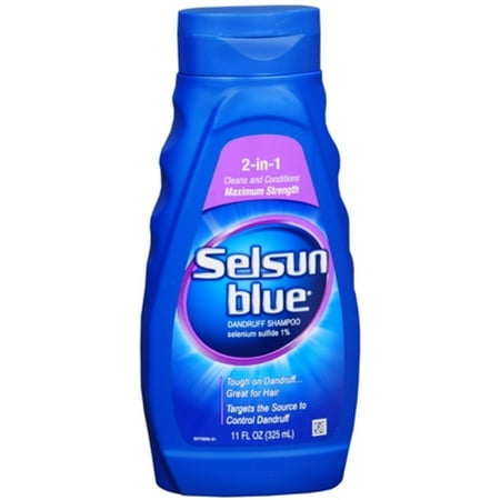Selsun Blue 2-en-1 Maximum Strength Shampooing 11 oz (Pack de 4)