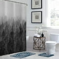 thumbnail image 2 of Misty Forest Shower Curtain, Black and White Pine Tree Foggy Forest Nature Woodland Landscape Bathroom Curtains Bathtub Decor Waterproof Fabric Machine Washable with 12 Hooks, 2 of 6