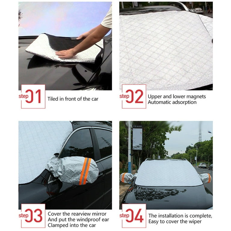 1pc Car Windshield Magnetic Snow Cover & Sun Shade For Front