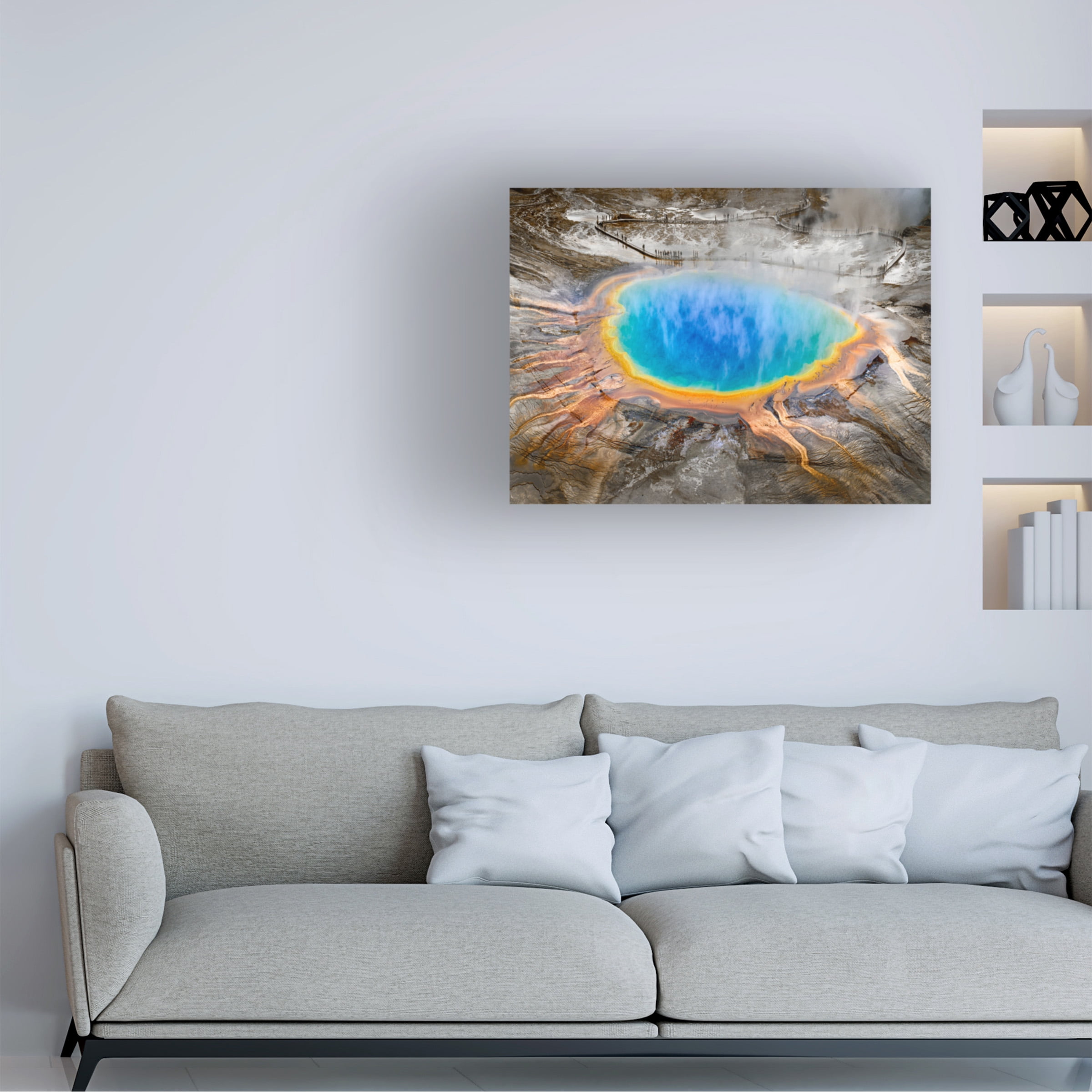 Ignacio Palacios 'Grand Prismatic Spring' Canvas Art