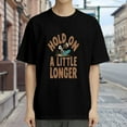 thumbnail image 3 of Vintage T Shirt, Hold On A Little Longer, Fun Skull Print 3,Cotton T-Shirt for Men, 23315632,Black, S, 3 of 8