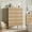 Natural, variant on Twister.CK Rattan 5 Drawer Dressers for Bedroom, Tall Wooden Dresser with Deep Drawers, Chest of Drawers for Closet, for Living Room, Hallway, Black