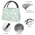 thumbnail image 4 of Yiaed Floral Daisy Print Lunch box lunch bag Portable Insulated Lunch Box for Women Men Cooler Tote Bag with Front Pocket for Work Picnic Travel, 4 of 6