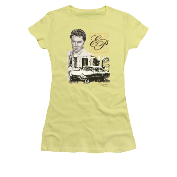 Elvis Presley EP Junior Women's Sheer T-Shirt Banana