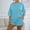 Sky Blue, variant on NominalSnug Womens Pajamas Sets Oversized Short Sleeve Top Elastic Waisted Shorts with Pockets Mathing Lounge Sets