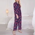 thumbnail image 3 of Goofa Rose Flowers Printed Women’s 2 Piece Pajama Set Super,Pajamas Women's Long Sleeve Sleepwear Soft Button Down Loungewear Pjs Lounge Set Nightwear-Large, 3 of 9
