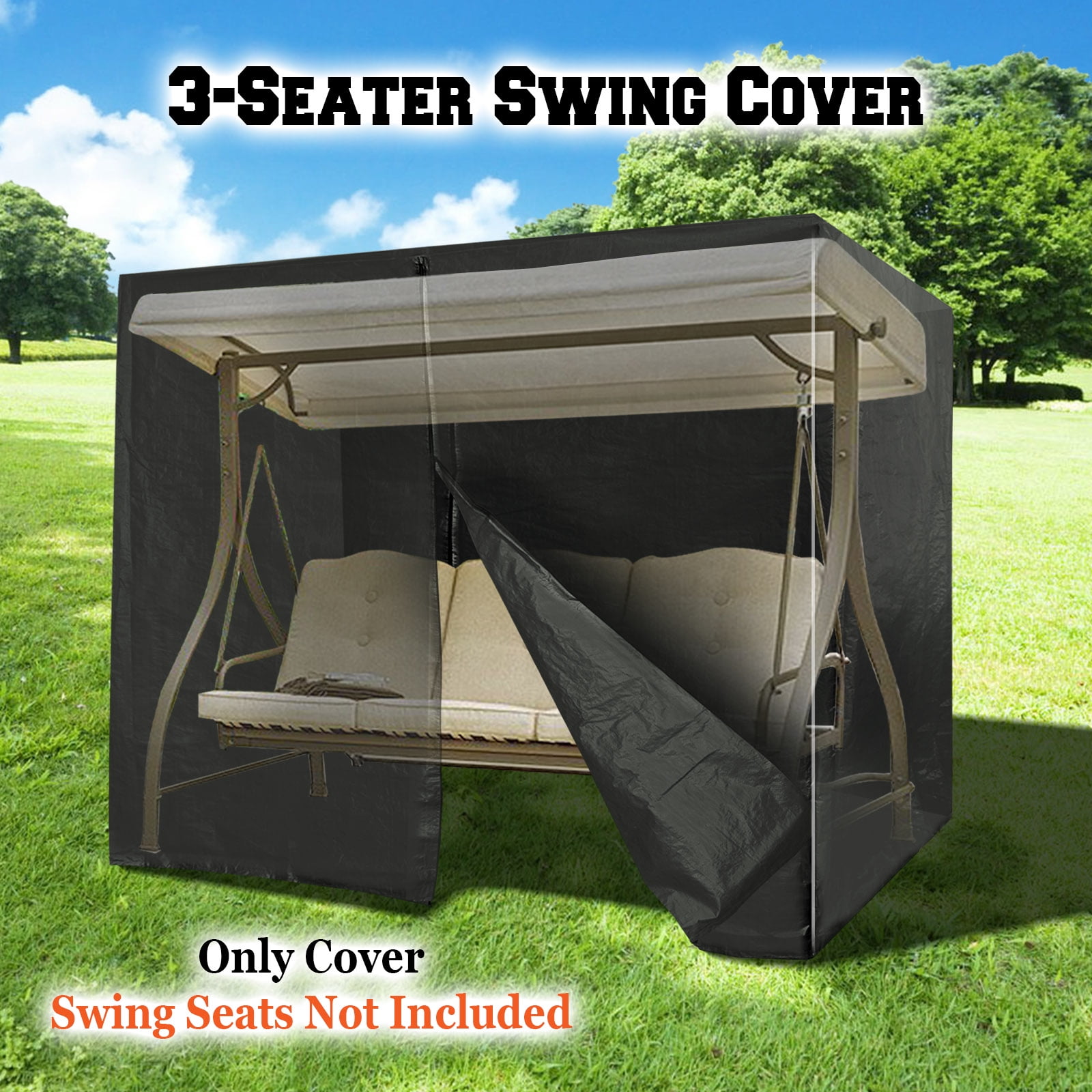 Water-Resistant Outdoor 3 Triple Seater Hammock Patio Swing Chair Cover 