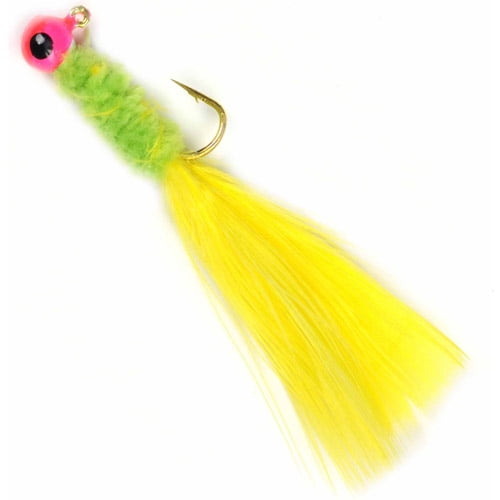 NO MORE! 1/8 oz BEETLE Jigs YELLOW with BLACK DOT 25 RIGGED NO MORE! 1/8 oz BEETLE Jigs YELLOW with BLACK DOT 25 RIGGED