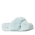 thumbnail image 3 of Fireside By Dearfoams Women's New Castle Genuine Shearling Cross Band Fuzzy Slide Slipper, 3 of 5