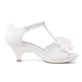 thumbnail image 2 of Sandalias Dream Pairs para Niñas con Tacón Bajo Blancas Talla 6, 2 of 5