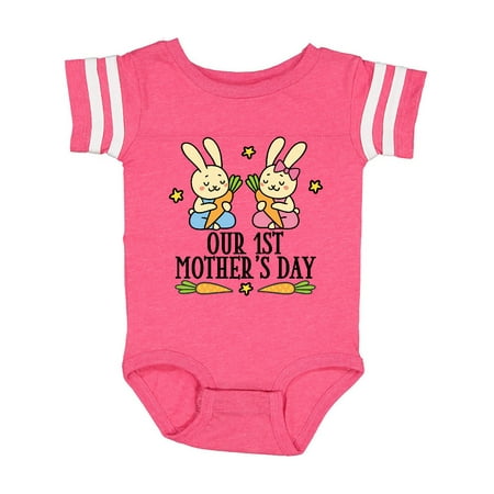 

Inktastic Twins First Mothers Day Boy Girl Gift Baby Boy or Baby Girl Bodysuit