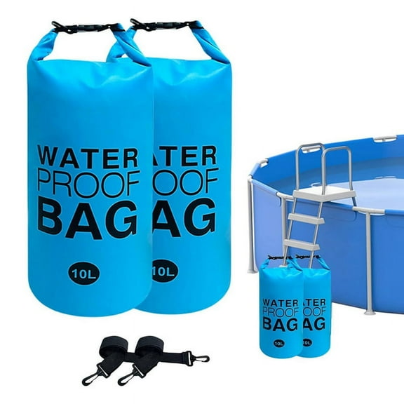 Pool Step Weights, Pool Ladder Weights for Above Ground Pools, Waterproof Sand Bags for Pool Steps 10Lx2PCS Blue