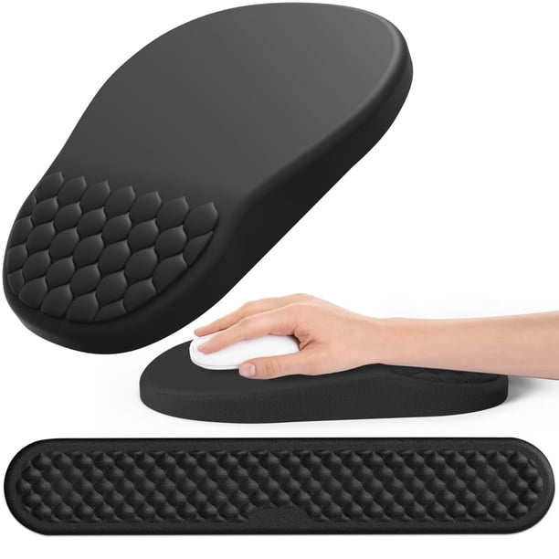 Set de reposamuñecas para teclado y alfombrilla de ratón Hasinart Ergonomic