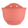 thumbnail image 1 of Semi-circular Imitation Leather Pattern European Style Wall-mounted Flower Pot, 1 of 8