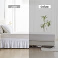 thumbnail image 5 of U-NICE HOME Full/Full XL  14" Drop Wrap Around Bed Skirt - Elastic Pleated Wrinkle Resistant, White, 5 of 6